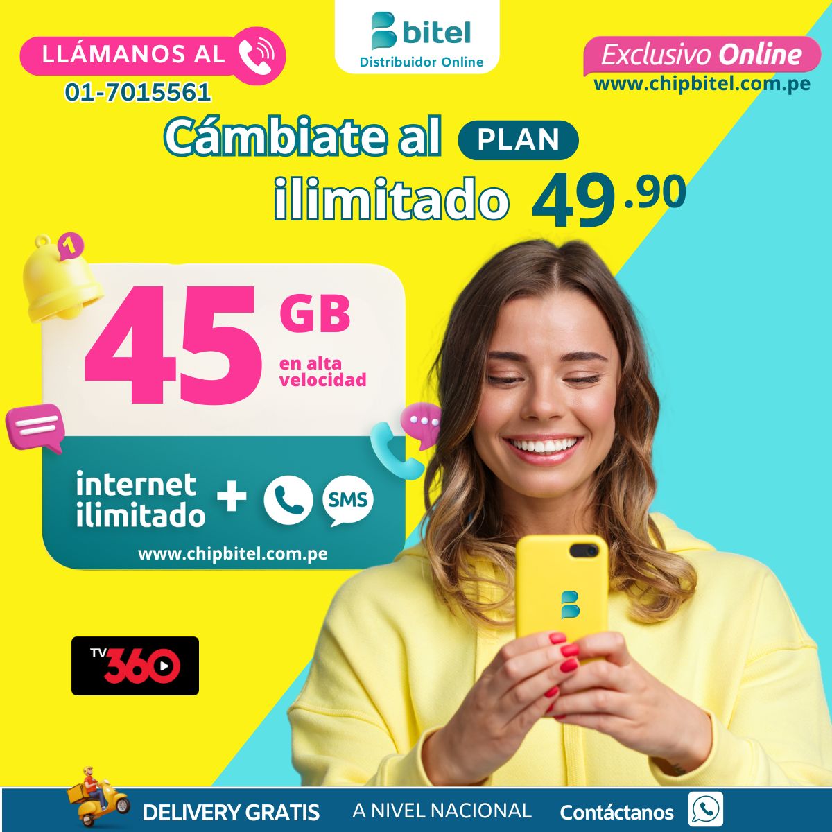 ilimitado 49.90 bitel portabilidad
