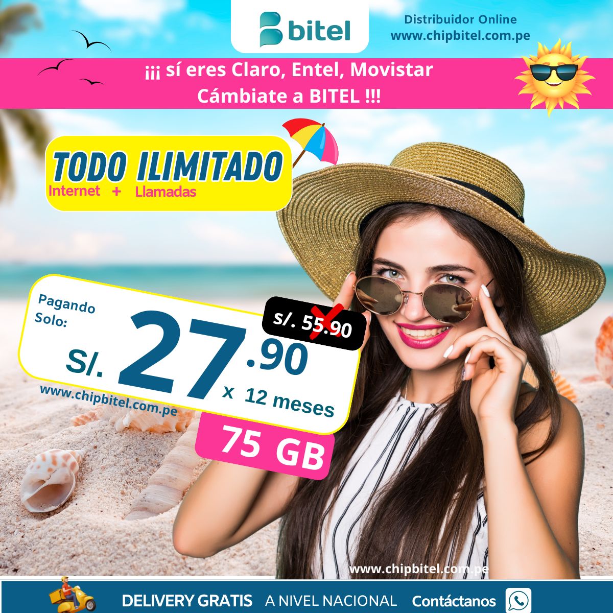 ilimitado 55.90 bitel portabilidad