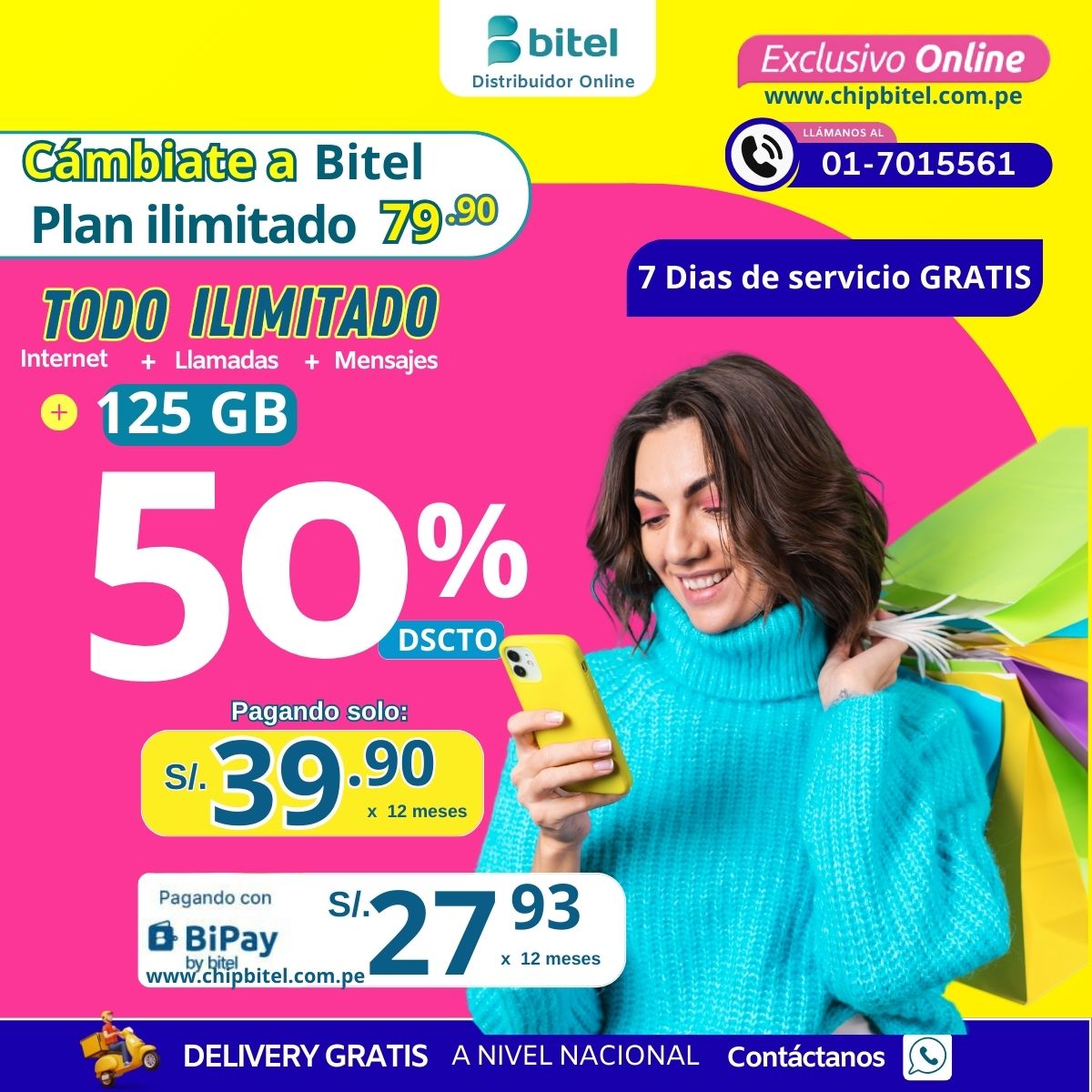 ilimitado 79.90 bitel portabilidad